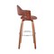 Armen Living Daxton 30" Brown Faux Leather and Walnut Wood Bar Stool LCDXBAWABR30 - alternate 2